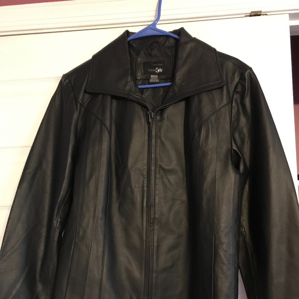 Leather coat
